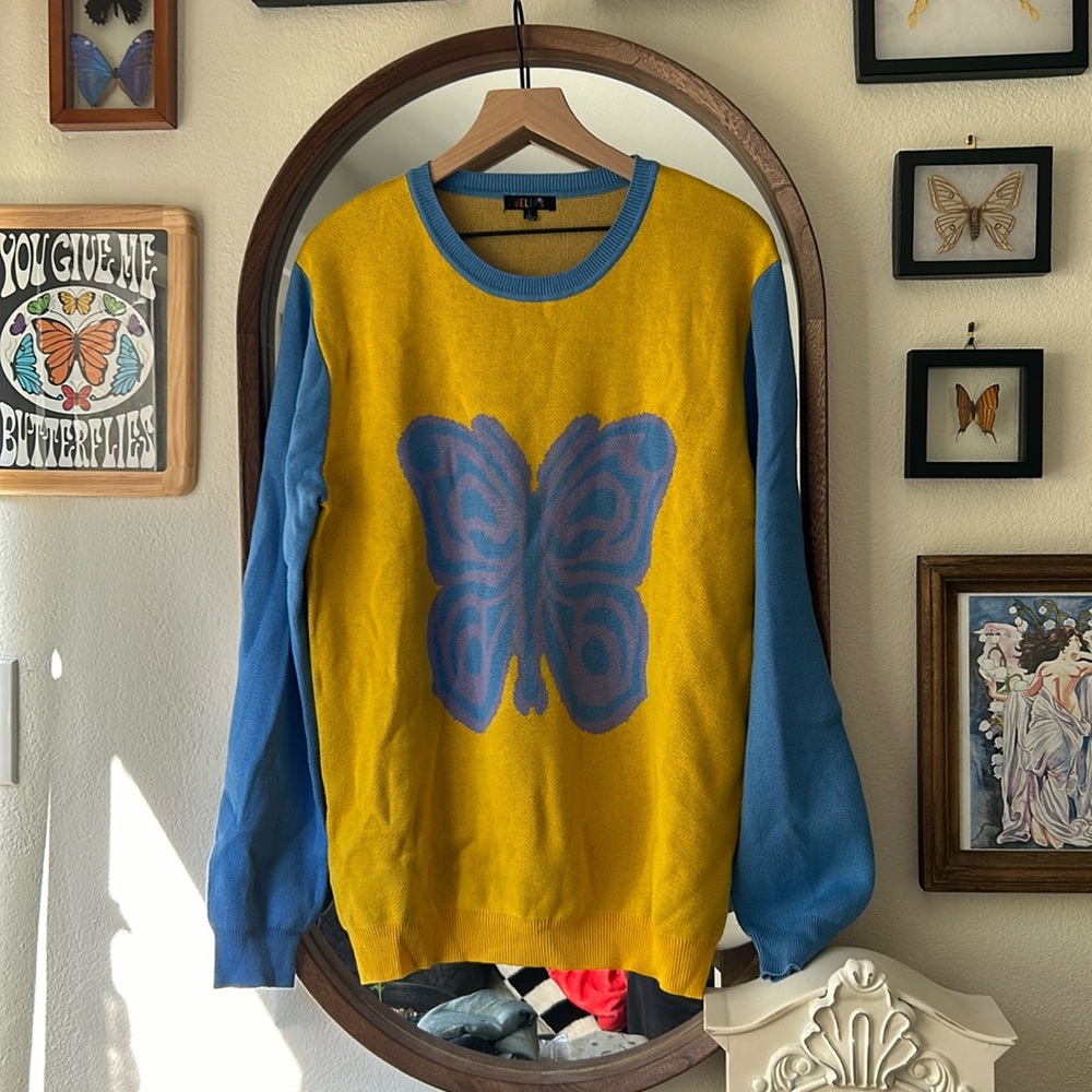 dELIA*s butterfly sweater